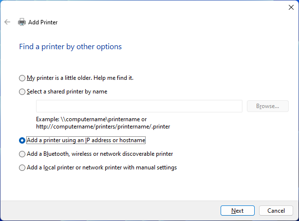 Access a network printer via the TAN - Himaya-Protect Documentation