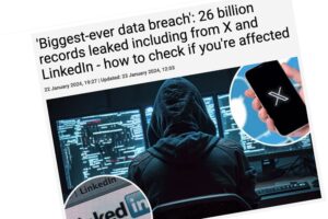 Cybersecurity breach hacker on computer